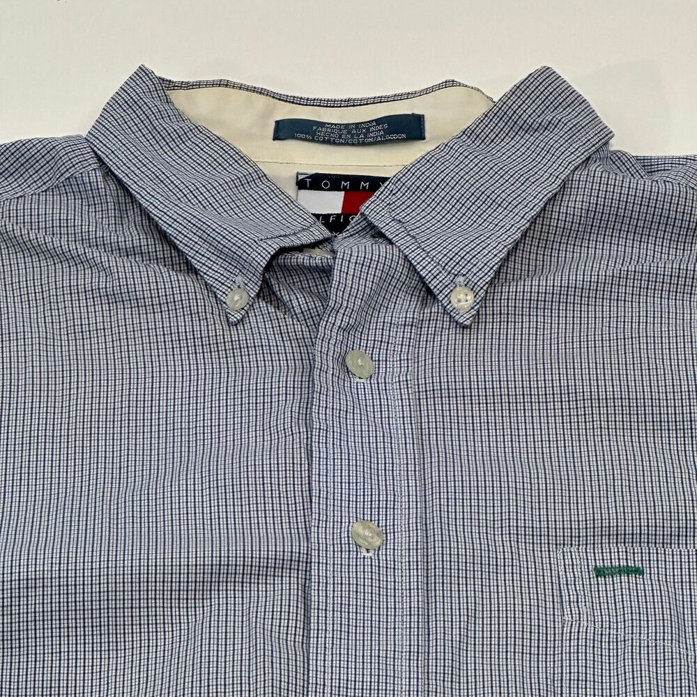 Tommy Hilfiger Men's‎ Button-Down Shirt Blue/White XL